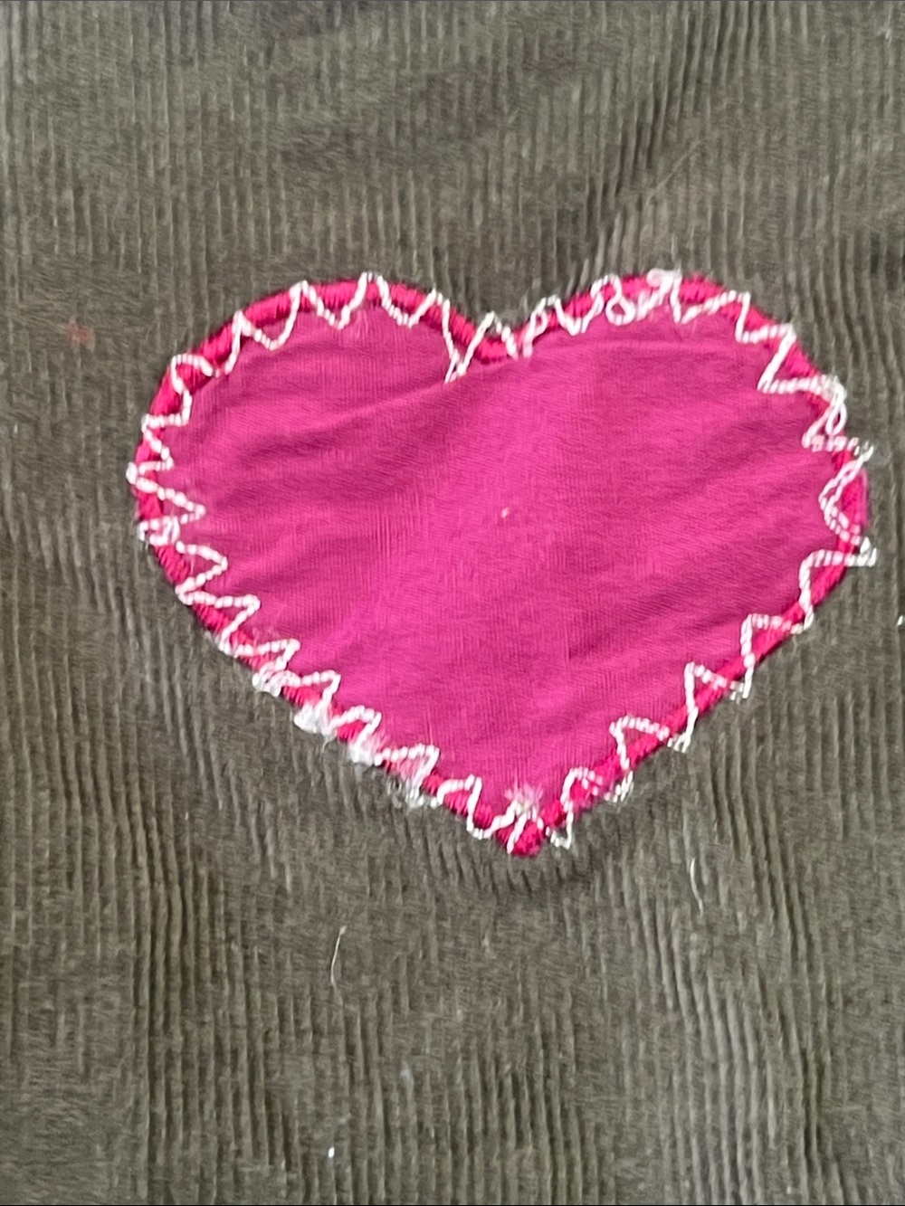 Bobbie Brooks Olive Green Patchwork Embroidered Corduroy Vest with Pink Accents - Picture 5 of 5